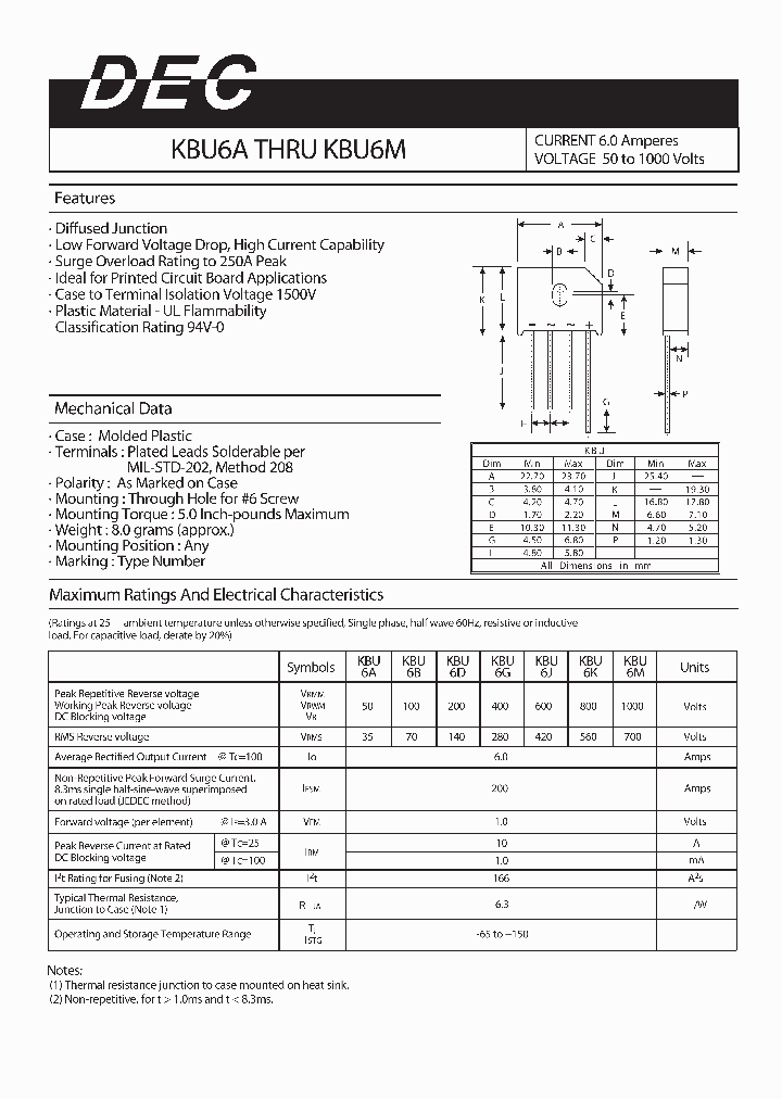 KBU6D_4116463.PDF Datasheet