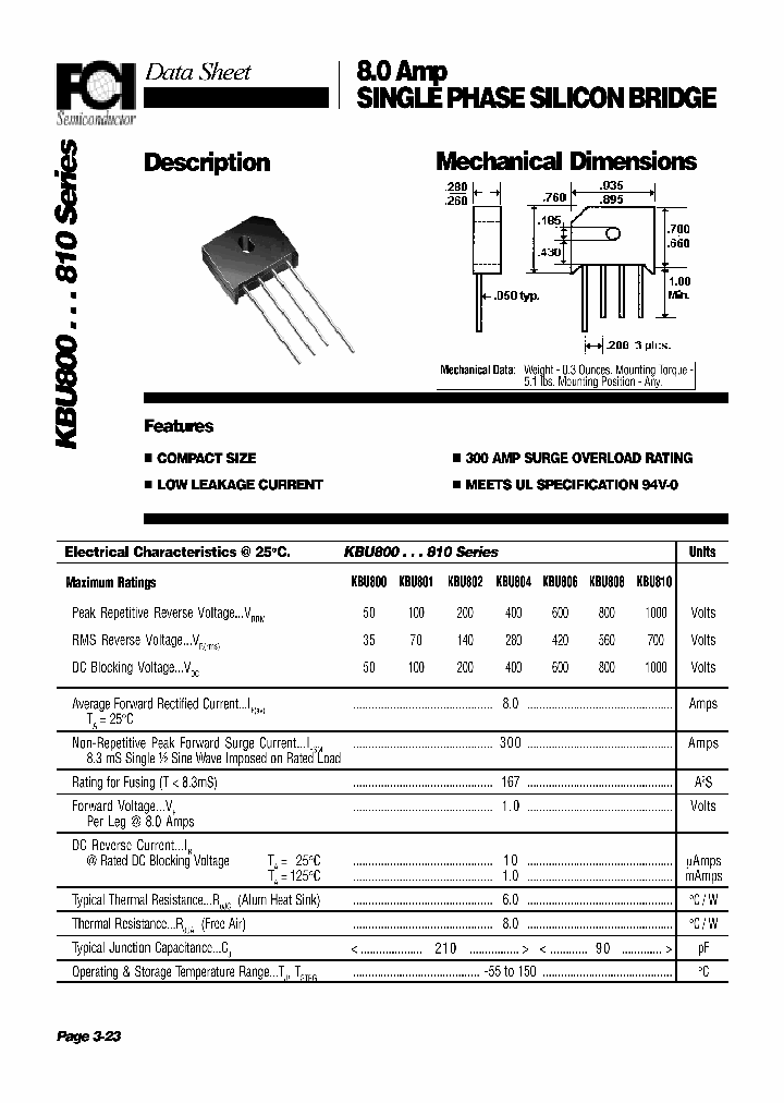 KBU808_4102230.PDF Datasheet