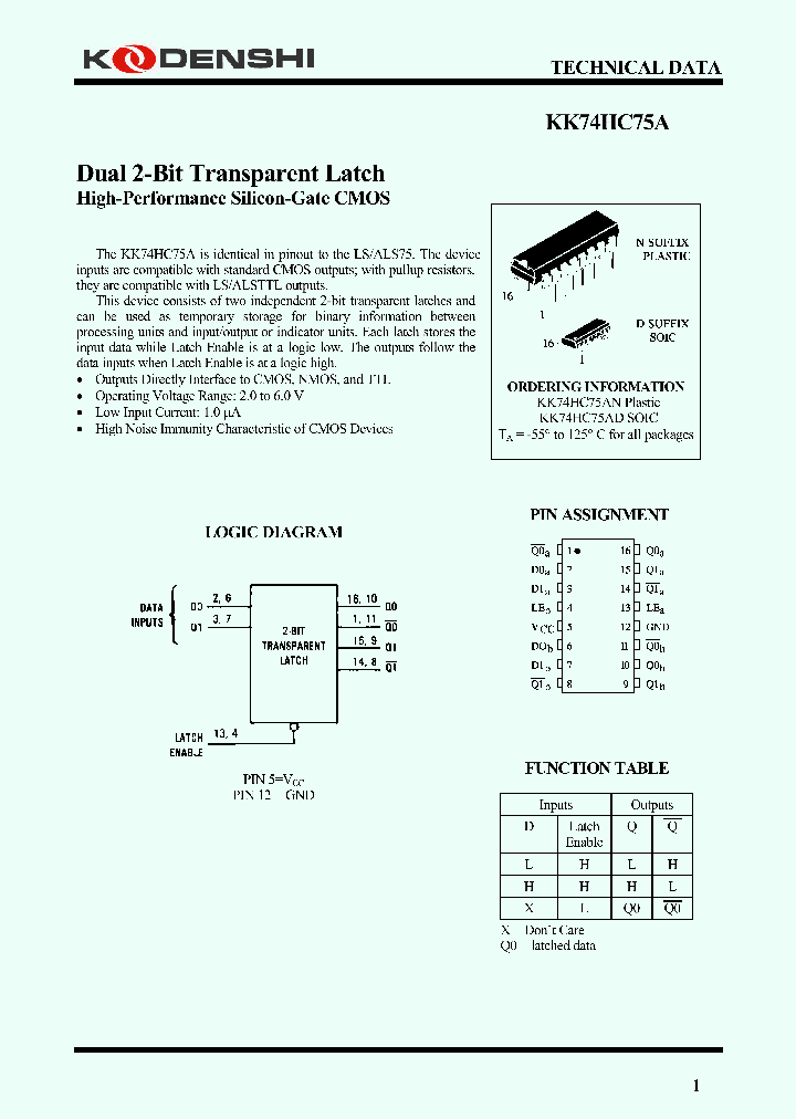 KK74HC75A_4157076.PDF Datasheet