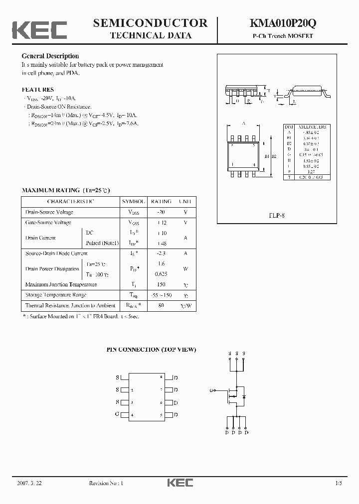KMA010P20Q_4156883.PDF Datasheet