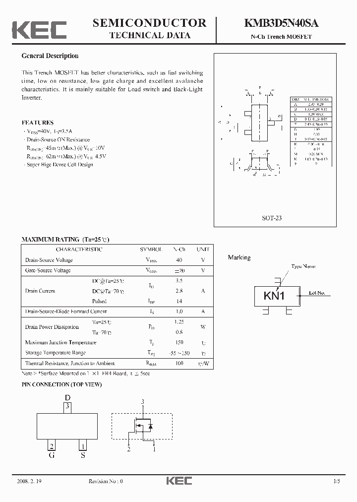 KMB3D5N40SA_4135201.PDF Datasheet