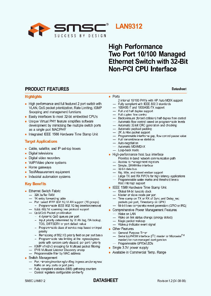 LAN9312_4164960.PDF Datasheet