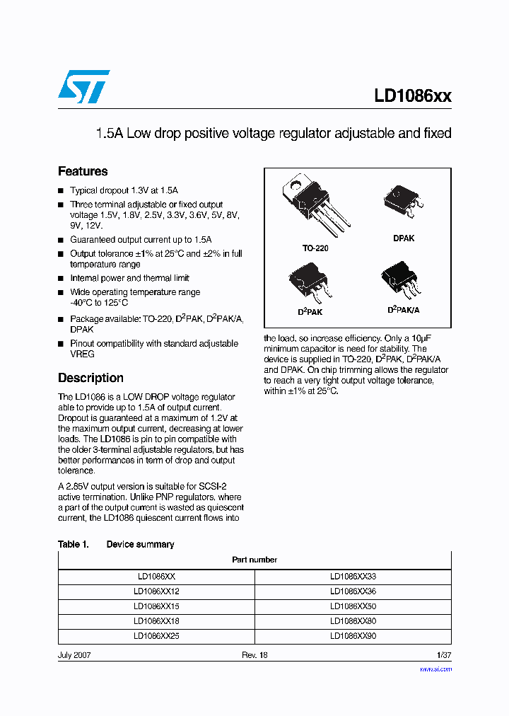 LD1086DT33TR_4116639.PDF Datasheet