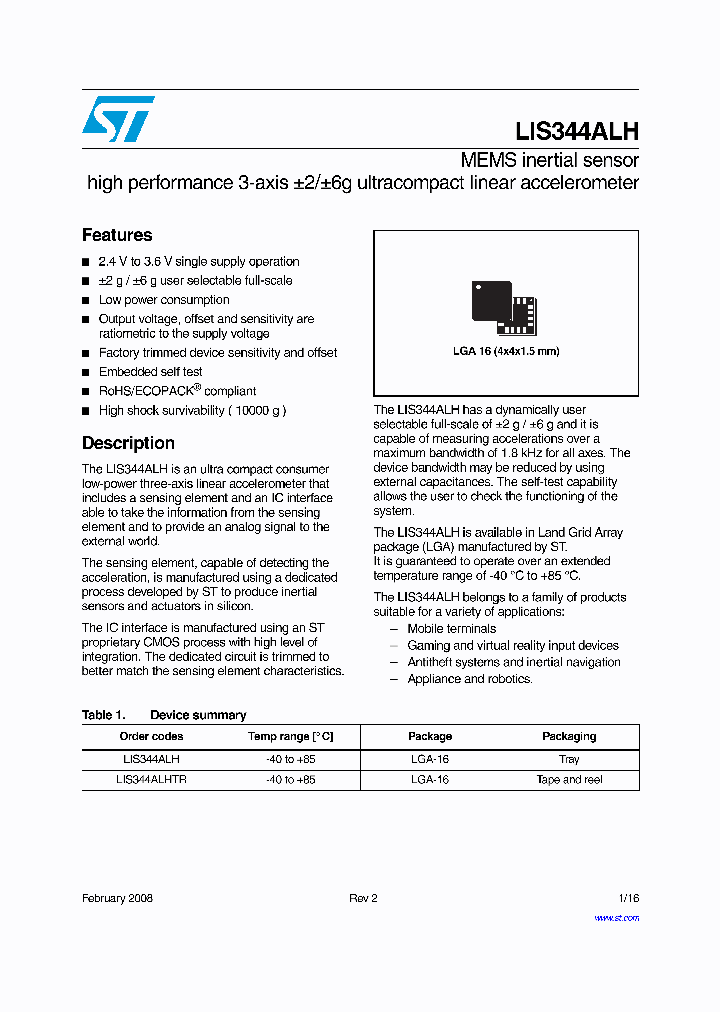 LIS344ALHTR_4153505.PDF Datasheet