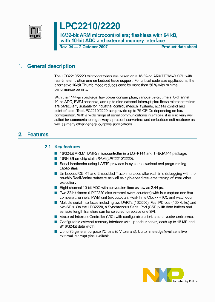 LPC2210_4106542.PDF Datasheet