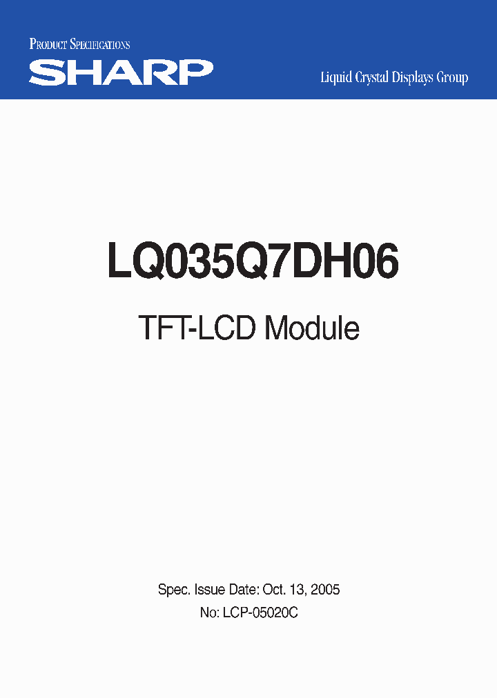 LQ035Q7DH06_4148310.PDF Datasheet