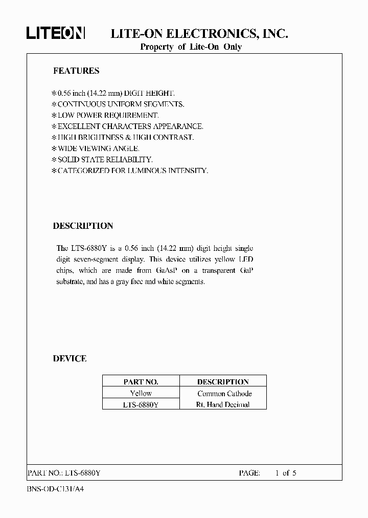 LTS-6880Y_4105227.PDF Datasheet
