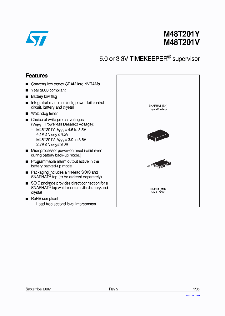 M48T201Y07_4123711.PDF Datasheet