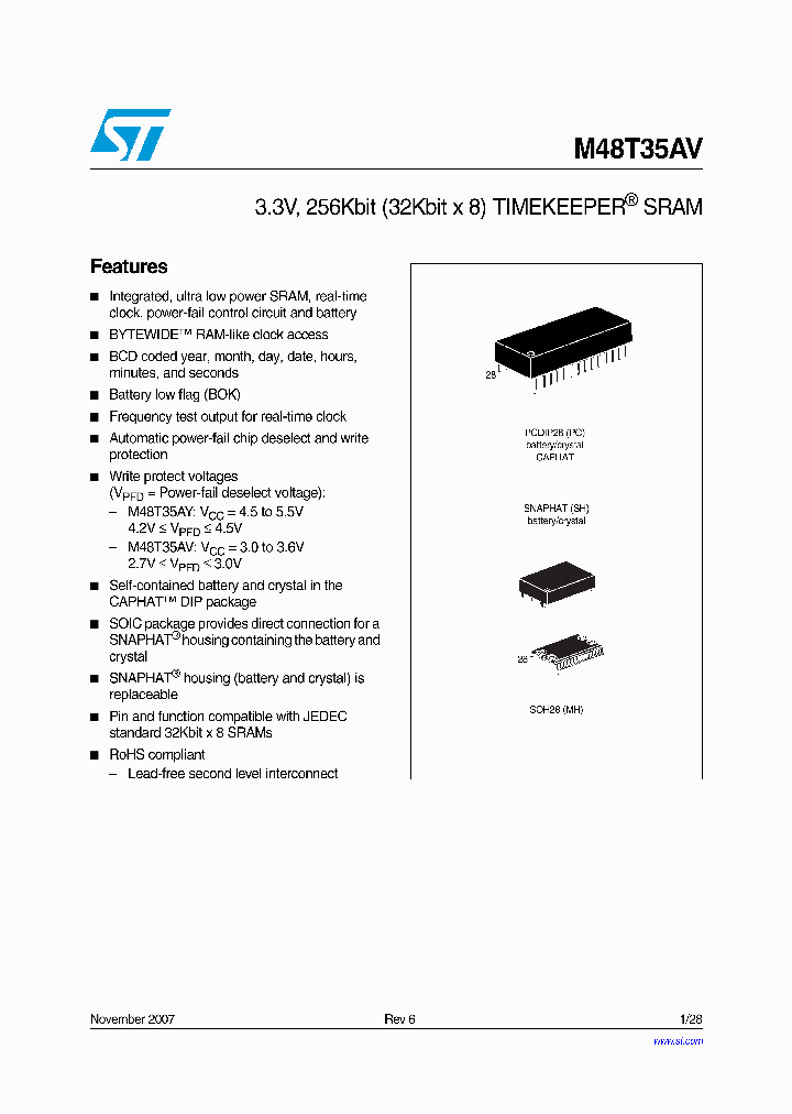 M48T35AV07_4133289.PDF Datasheet