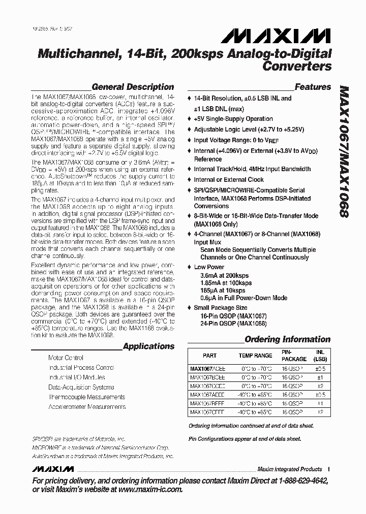 MAX1067CCEE_4124194.PDF Datasheet