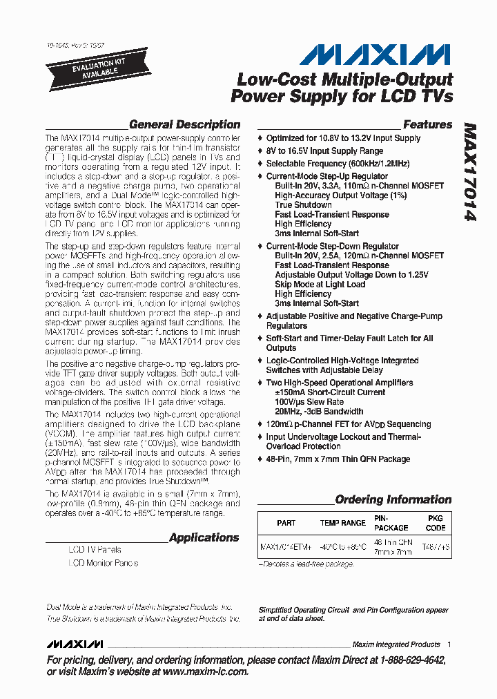 MAX17014ETM_4127588.PDF Datasheet