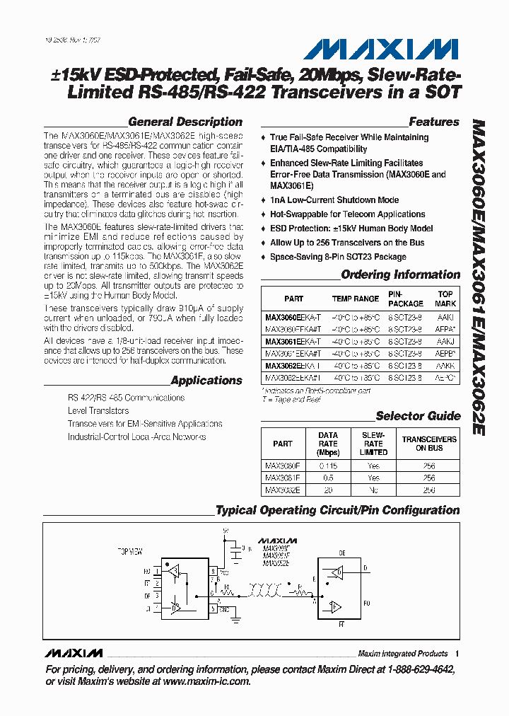 MAX3062E_4110345.PDF Datasheet