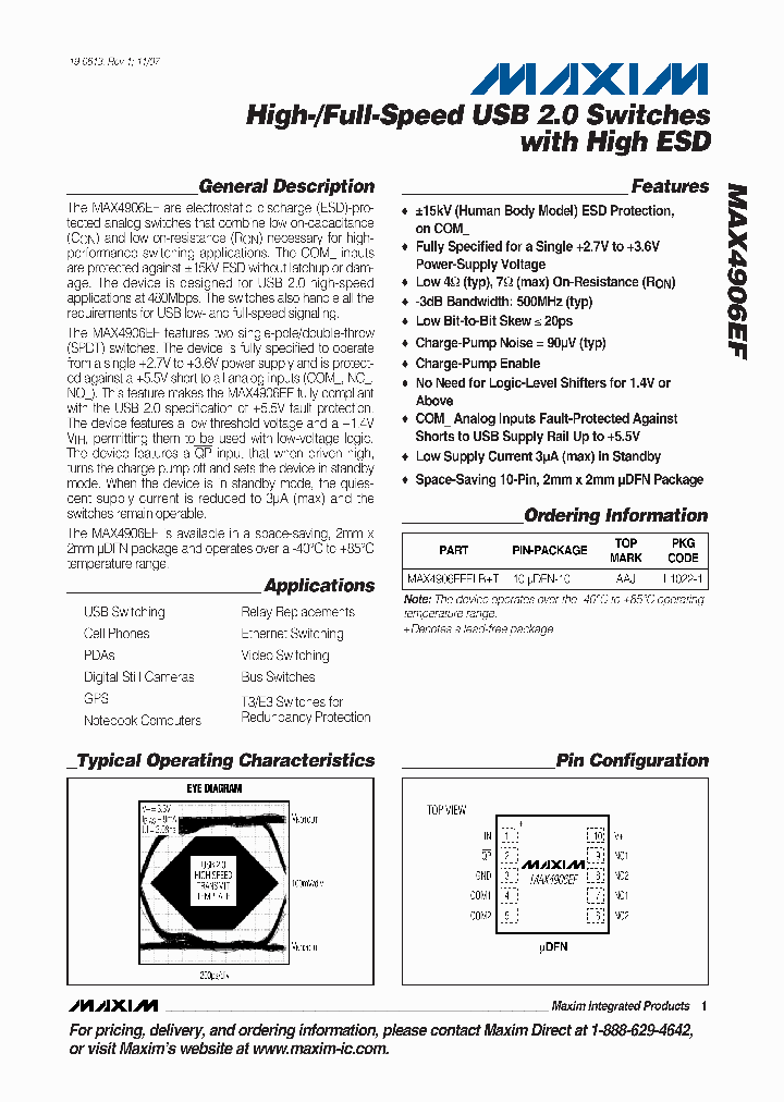 MAX4906EFELB_4132485.PDF Datasheet