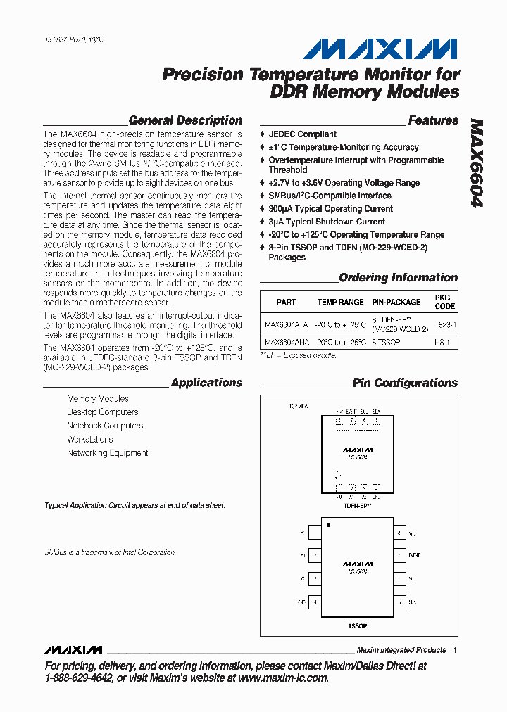 MAX6604ATA_4121865.PDF Datasheet