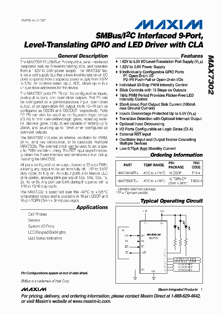 MAX7302ATE_4121675.PDF Datasheet