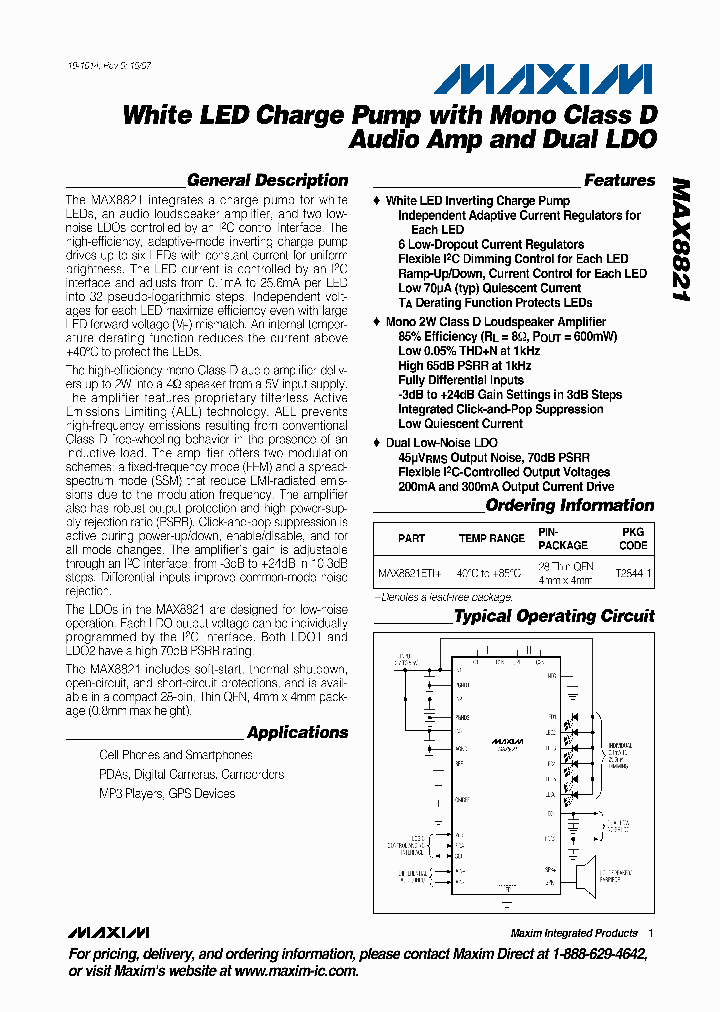 MAX8821ETI_4127806.PDF Datasheet