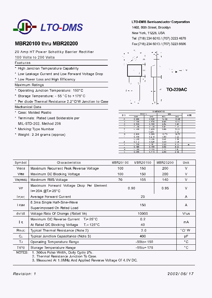 MBR20100_4146963.PDF Datasheet