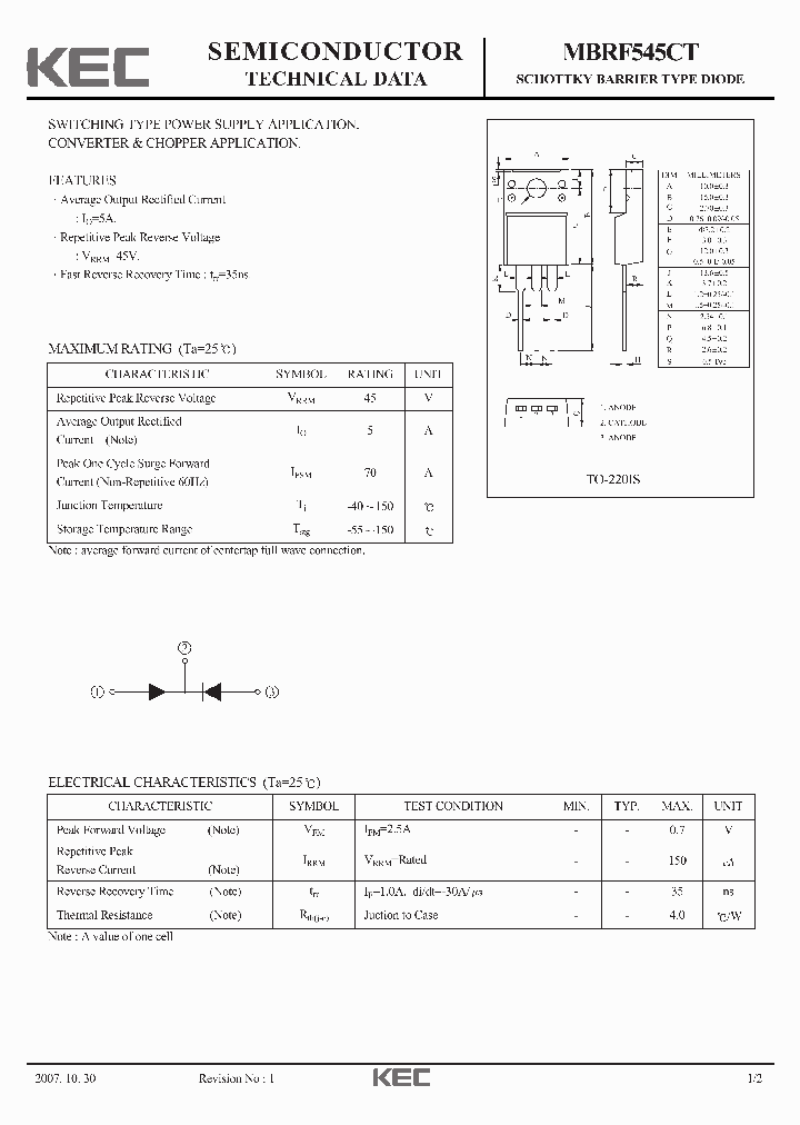 MBRF545CT_4132106.PDF Datasheet