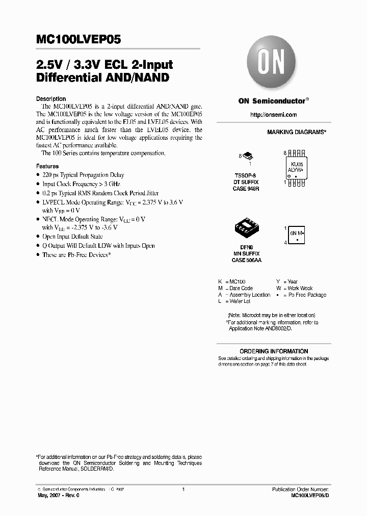 MC100LVEP05MNTXG_4127286.PDF Datasheet