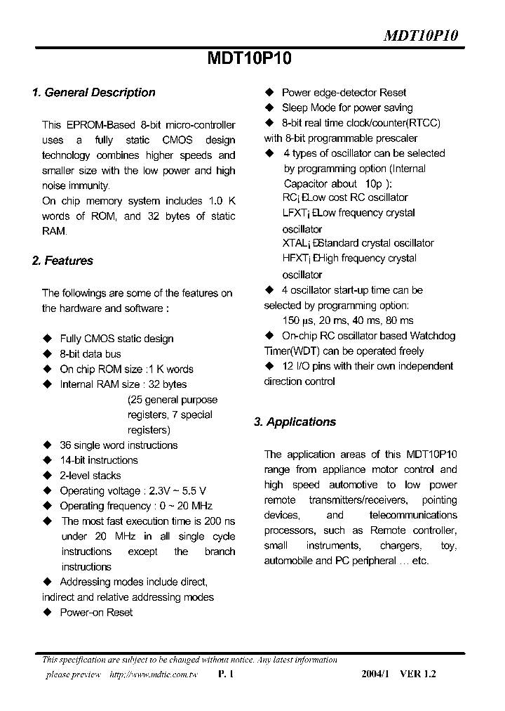 MDT10P1004_4147624.PDF Datasheet