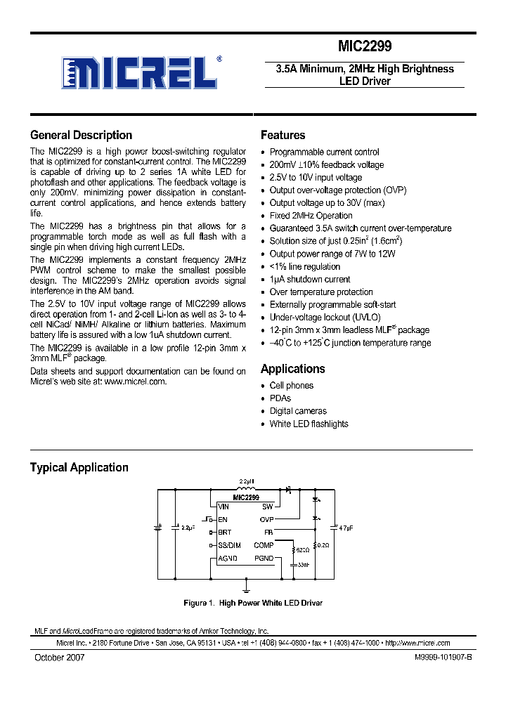 MIC2299-15YML_4120522.PDF Datasheet