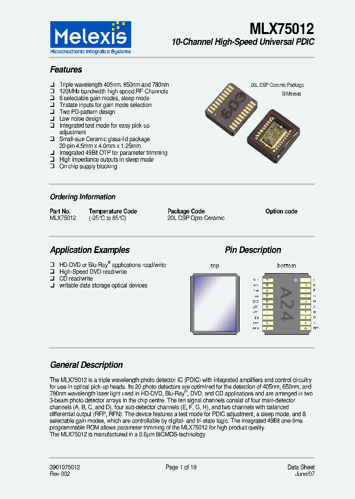 MLX75012_4141777.PDF Datasheet