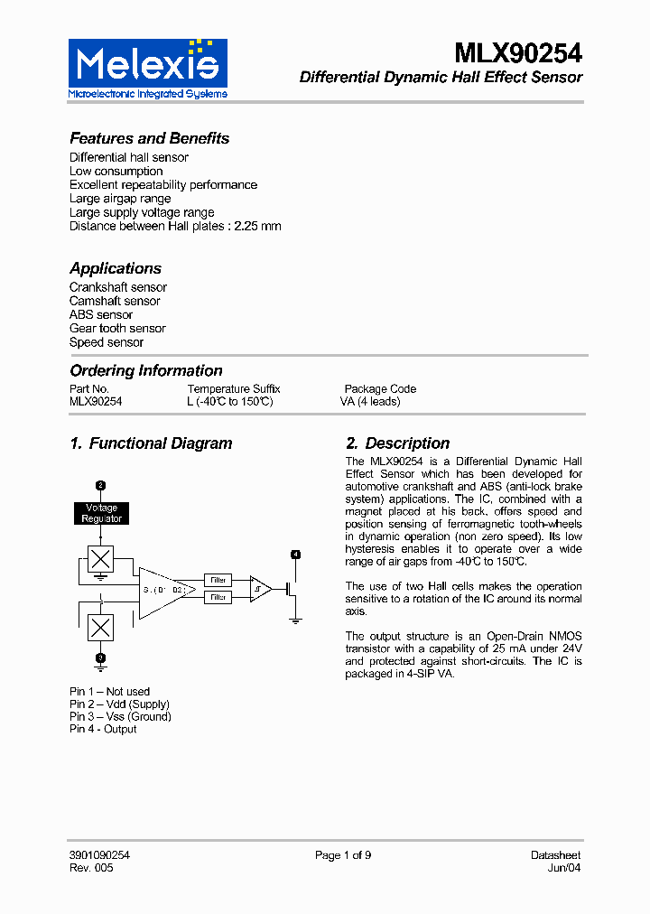 MLX90254_4140478.PDF Datasheet