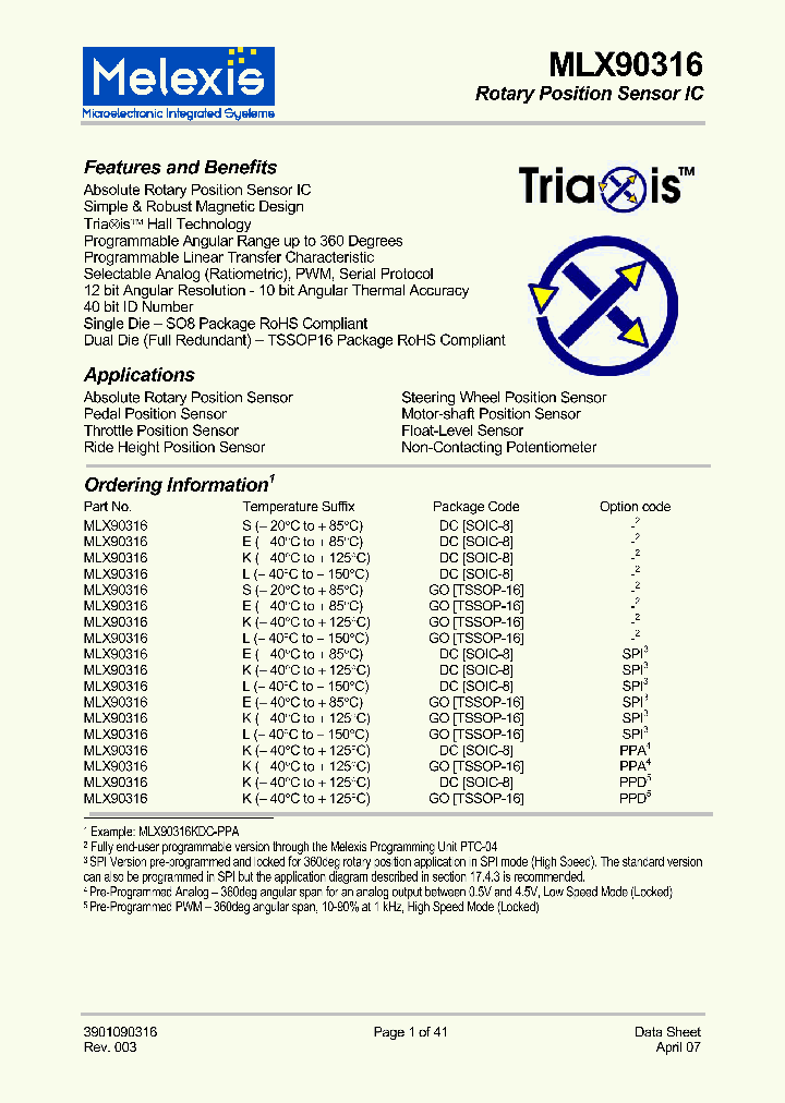MLX90316KDC-SPI_4129081.PDF Datasheet