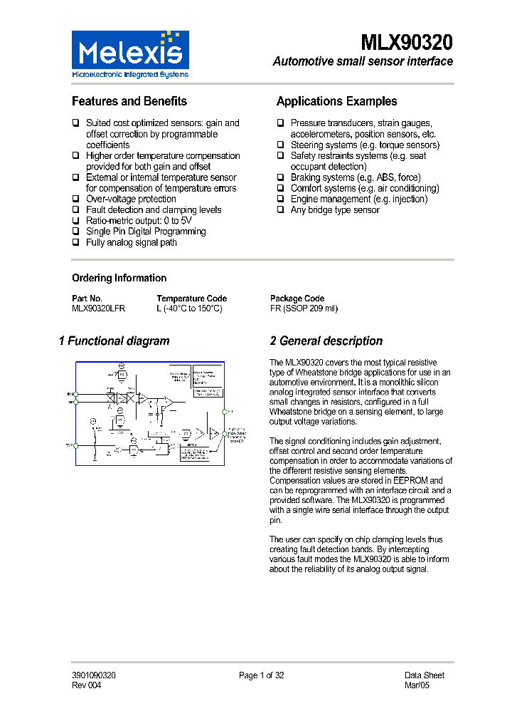MLX90320LFRLFR_4141766.PDF Datasheet
