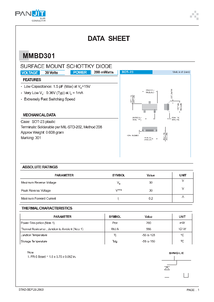 MMBD301_4115510.PDF Datasheet