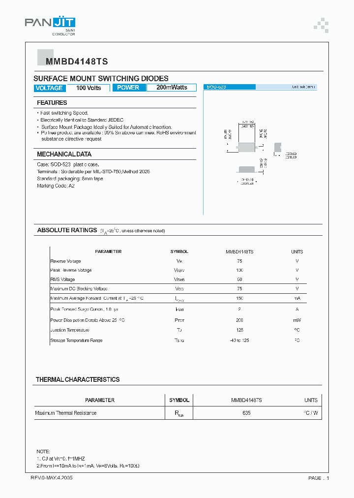 MMBD4148TS_4120351.PDF Datasheet