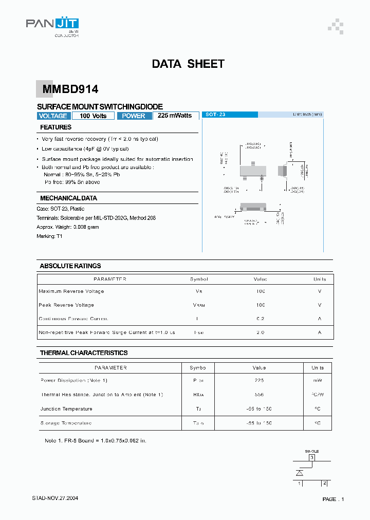 MMBD914_4101183.PDF Datasheet