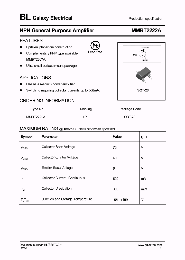MMBT2222A_4147239.PDF Datasheet