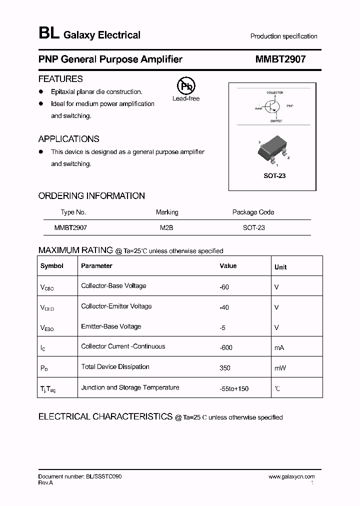 MMBT2907_4146109.PDF Datasheet
