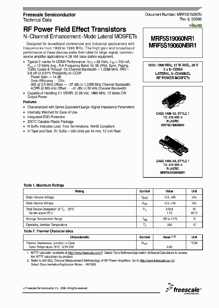 MRF5S19060NBR1_4157362.PDF Datasheet