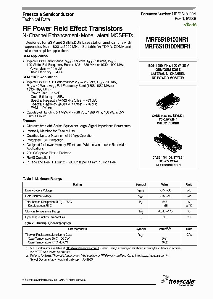 MRF6S18100NR1_4137469.PDF Datasheet