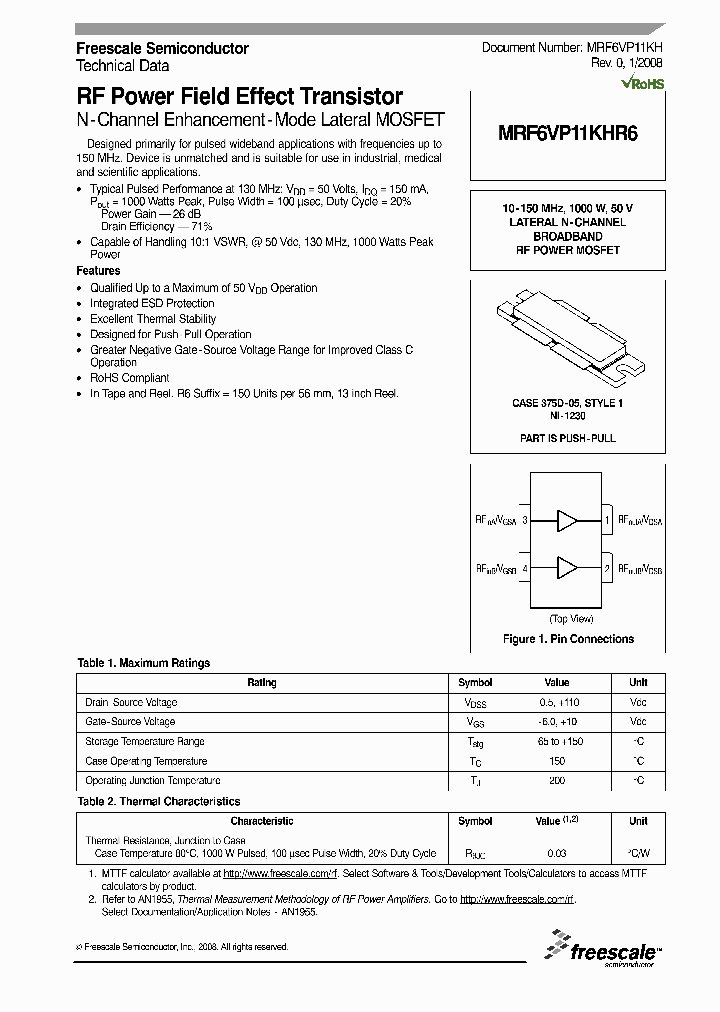 MRF6VP11KHR6_4136370.PDF Datasheet