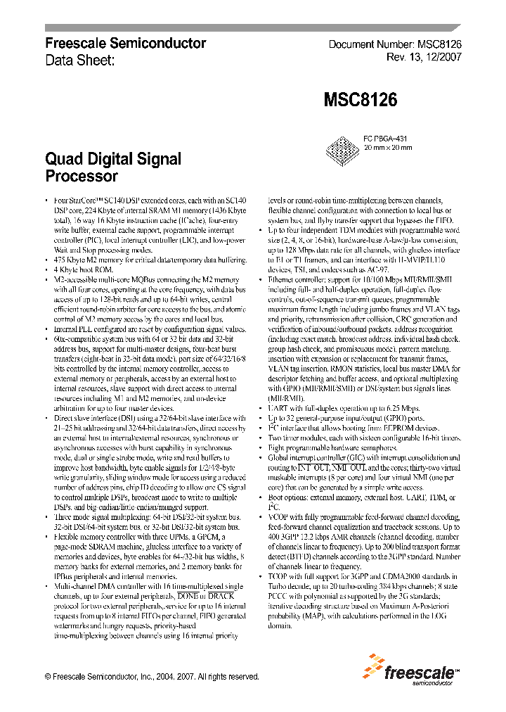 MSC8126_4115235.PDF Datasheet
