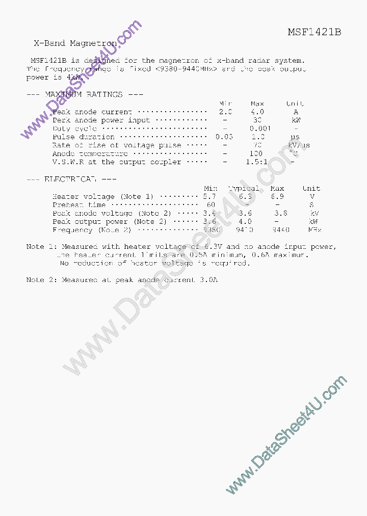MSF1421B_4099594.PDF Datasheet
