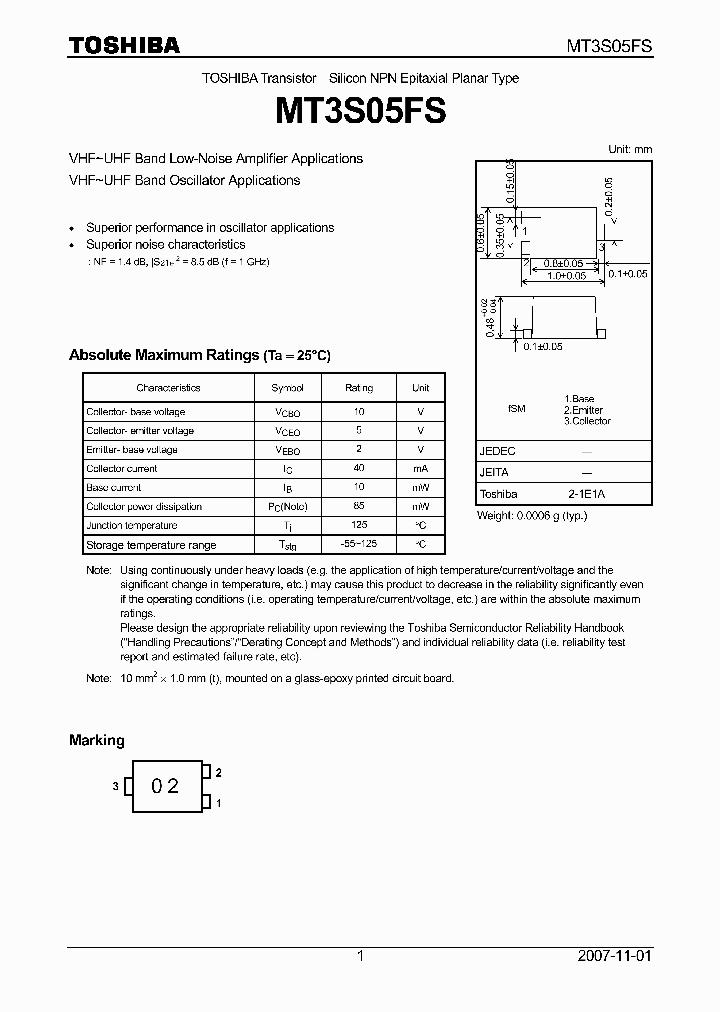 MT3S05FS_4125518.PDF Datasheet
