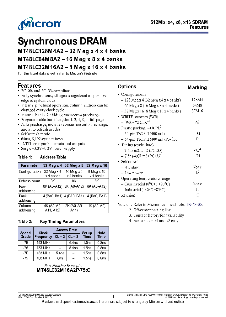 MT48LC128M4A207_4155199.PDF Datasheet