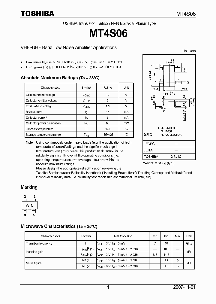 MT4S0607_4125495.PDF Datasheet