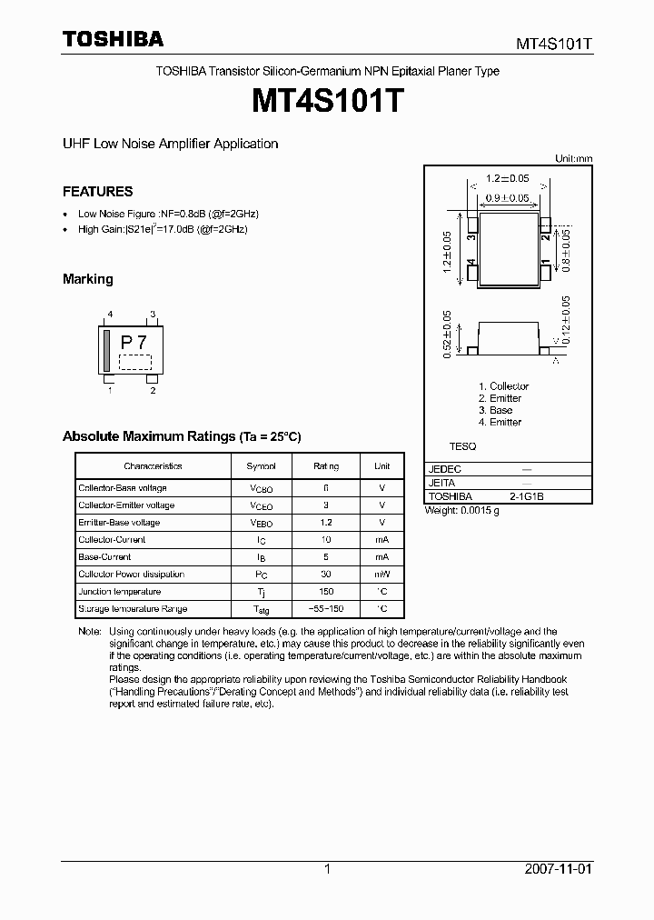 MT4S101T07_4125492.PDF Datasheet