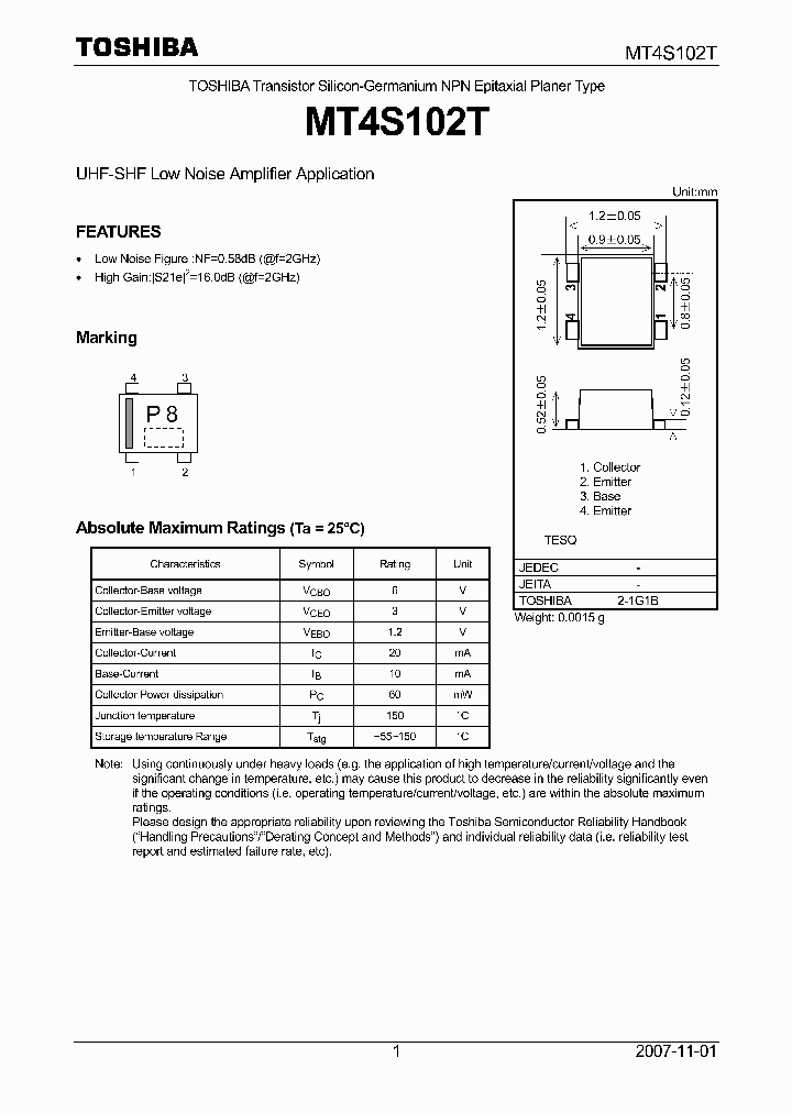 MT4S102T_4111469.PDF Datasheet