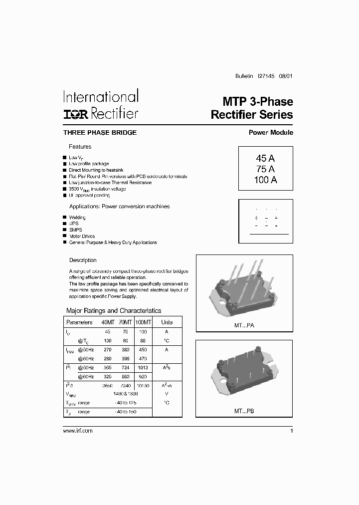 MTP3-PHASERECTIFIERSERIES_4100032.PDF Datasheet