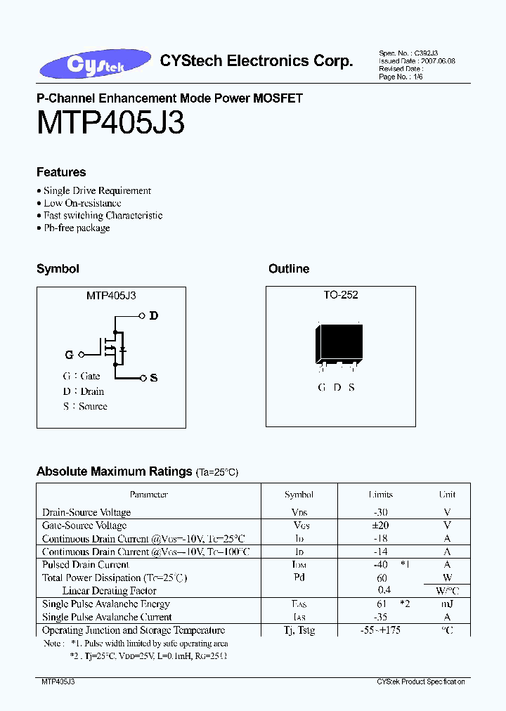 MTP405J3_4156367.PDF Datasheet
