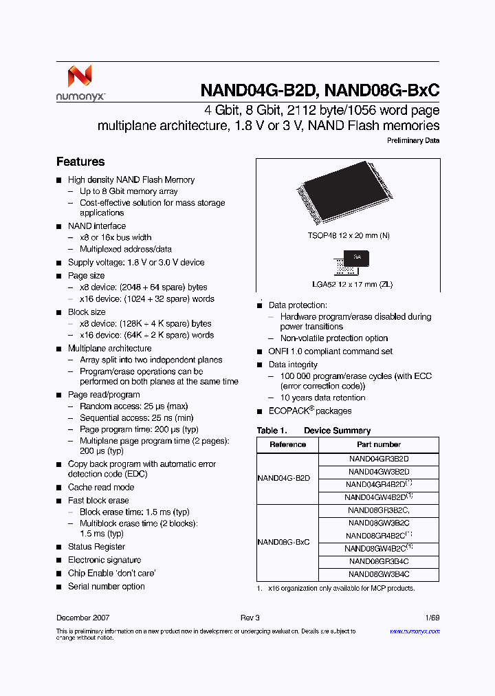 NAND08GW3B2CN1E_4156345.PDF Datasheet