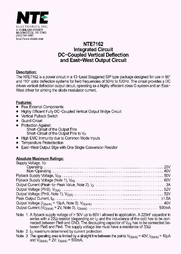 NTE7162_4126319.PDF Datasheet