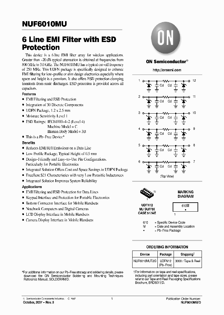 NUF6010MUT2G_4132340.PDF Datasheet