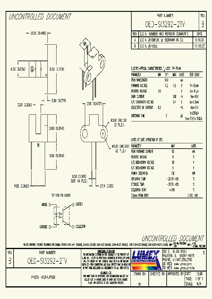 OED-SI3292-2TV_4130422.PDF Datasheet
